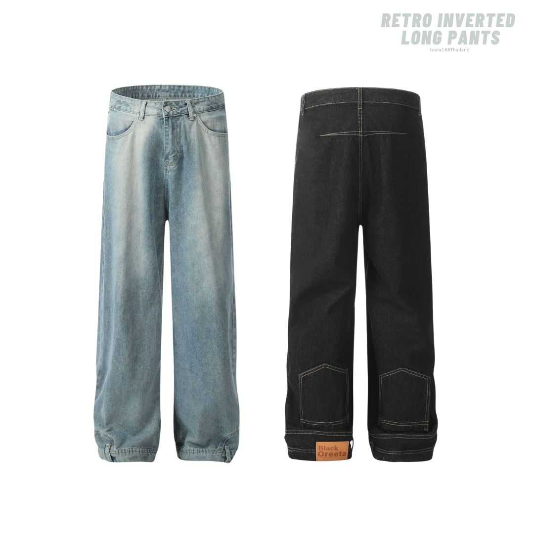 Jeera168 | Retro Inverted Long Pants (พรีออเดอร์)