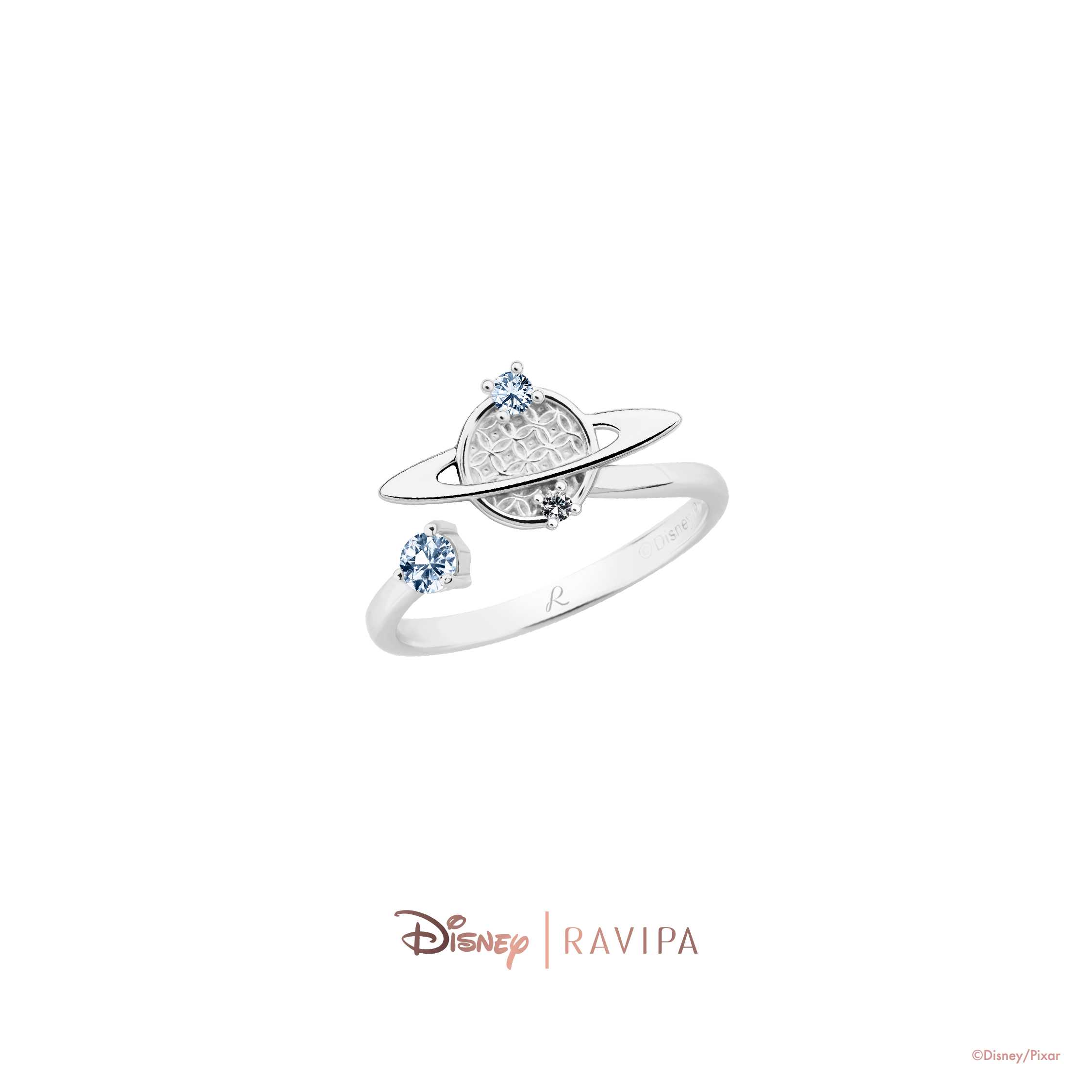 Silver Pizza Planet Ring