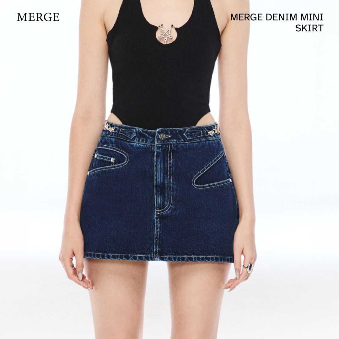 Merge Official - Merge Denim Mini Skirt (จัดส่ง 03/06)