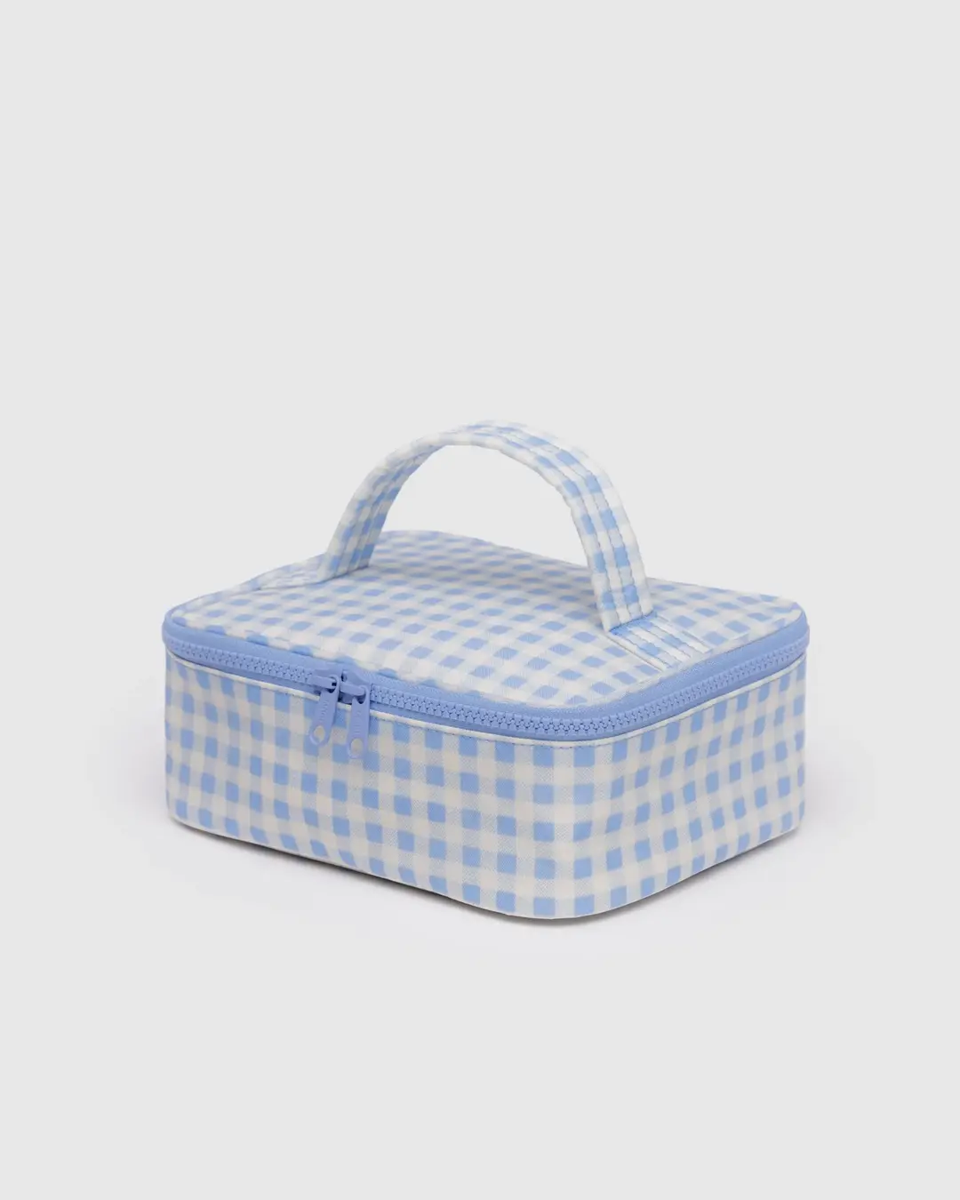 BAGGU Small Cosmetic Case - Light Blue Gingham