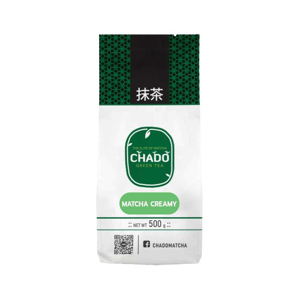 MATCHA CREAMY  500 กรัม มัทฉะ ครีมมี่ ผงชาเขียว ( ตรา ชาโดะ )