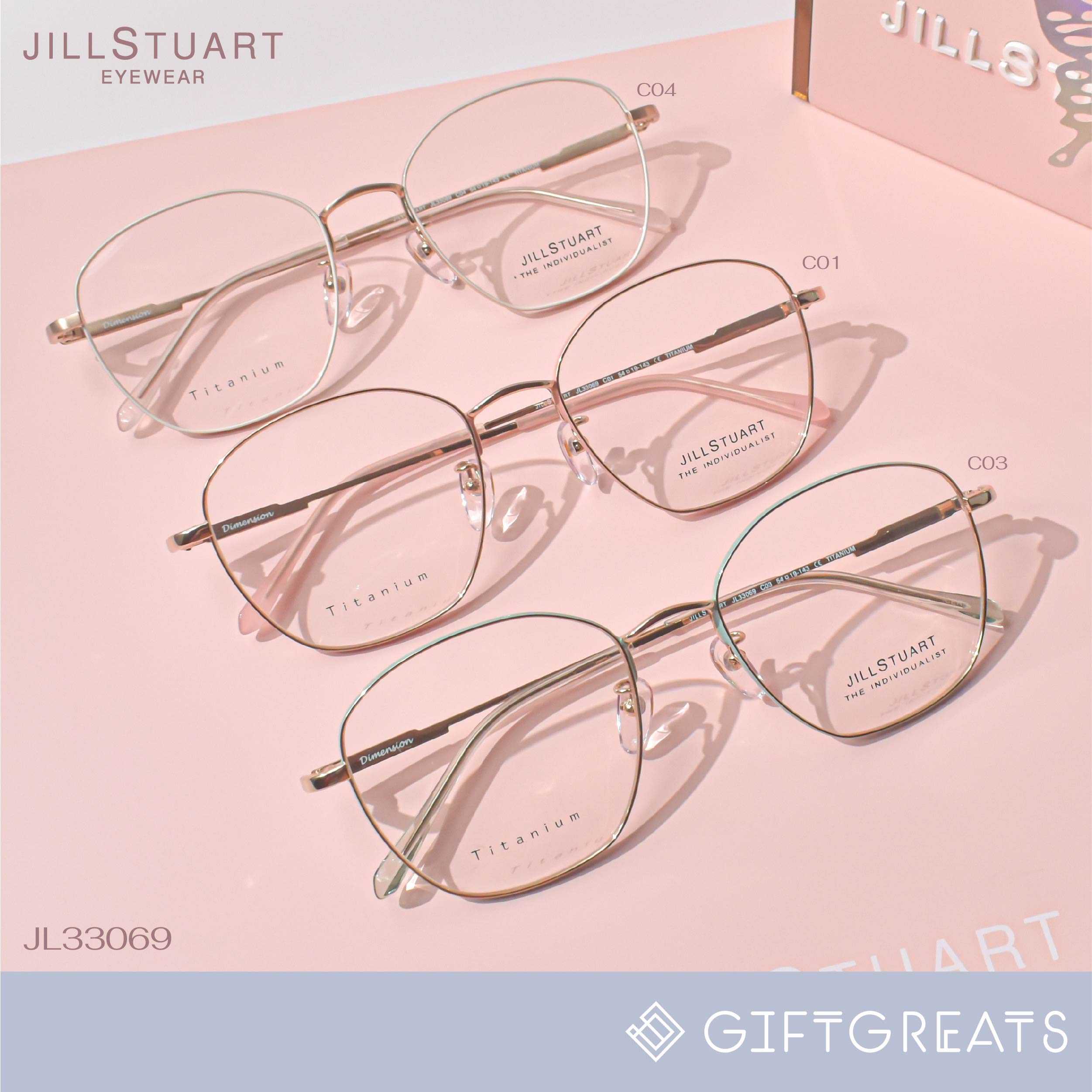 JILL STUART - JL33069 กรอบพร้อมเลนส์กรองแสงสีฟ้า แว่น ไทเทเนียม