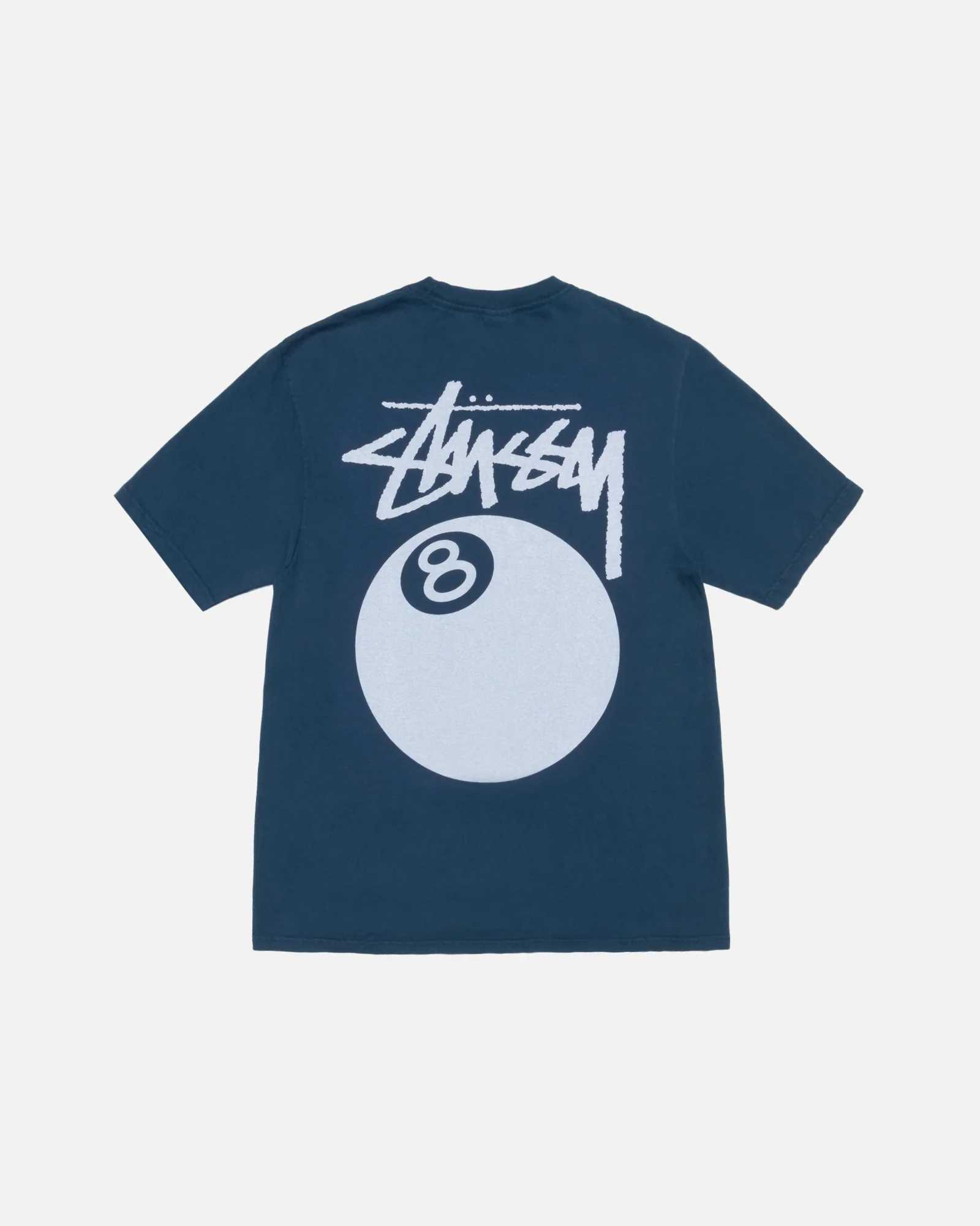 STUSSY 8 BALL TEE PIGMENT DYED NAVY