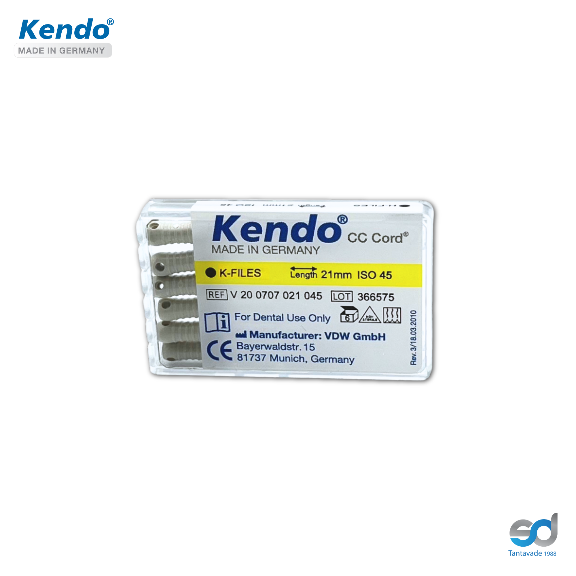 KENDO K-File 21mm. #45 (6pcs.)