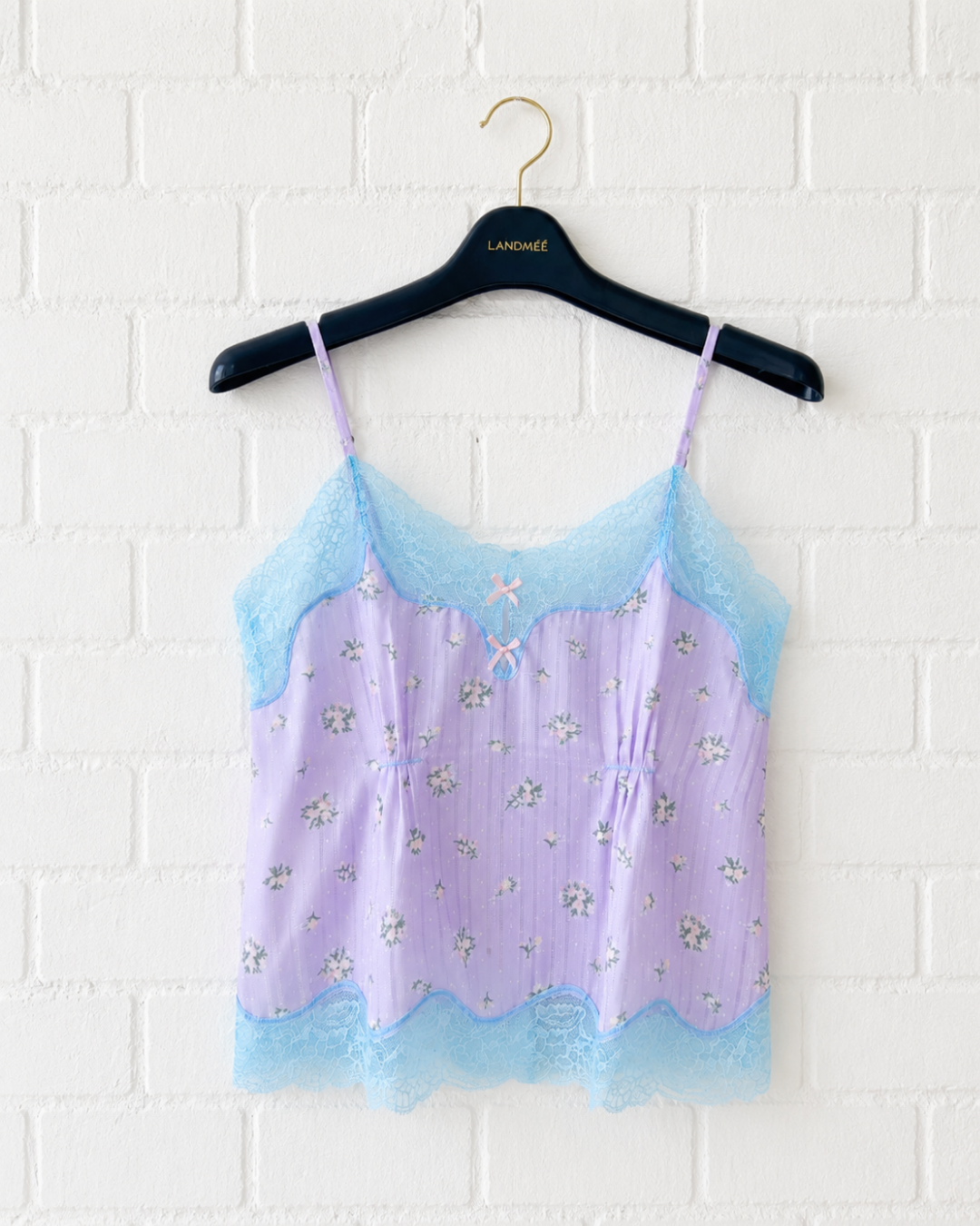 LANDMEÉ Lavender Wish Lace Camisole