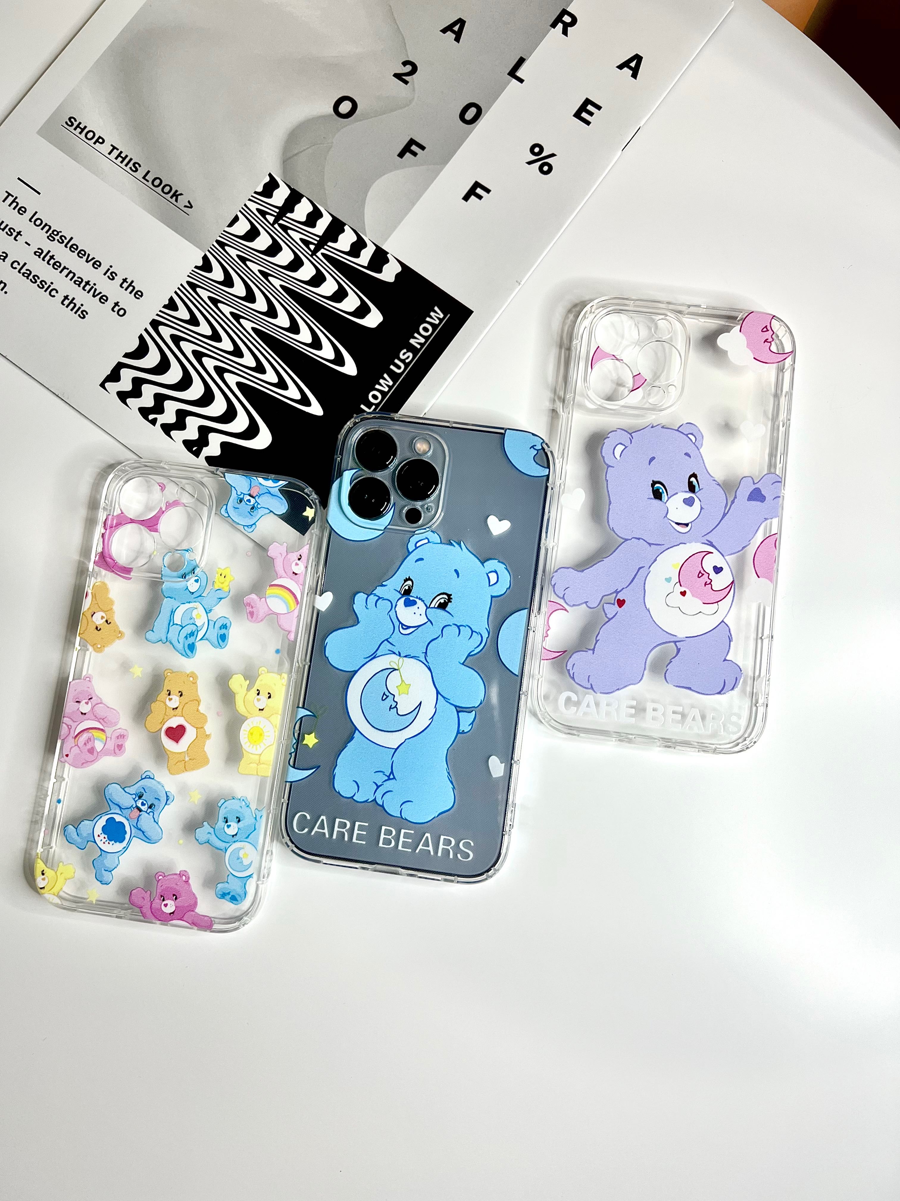 พร้อมส่ง💌 เคส iPhone ลาย Care Bear🧸💖, Bed time bear🛏💙, Sweet dream bear🌜💜