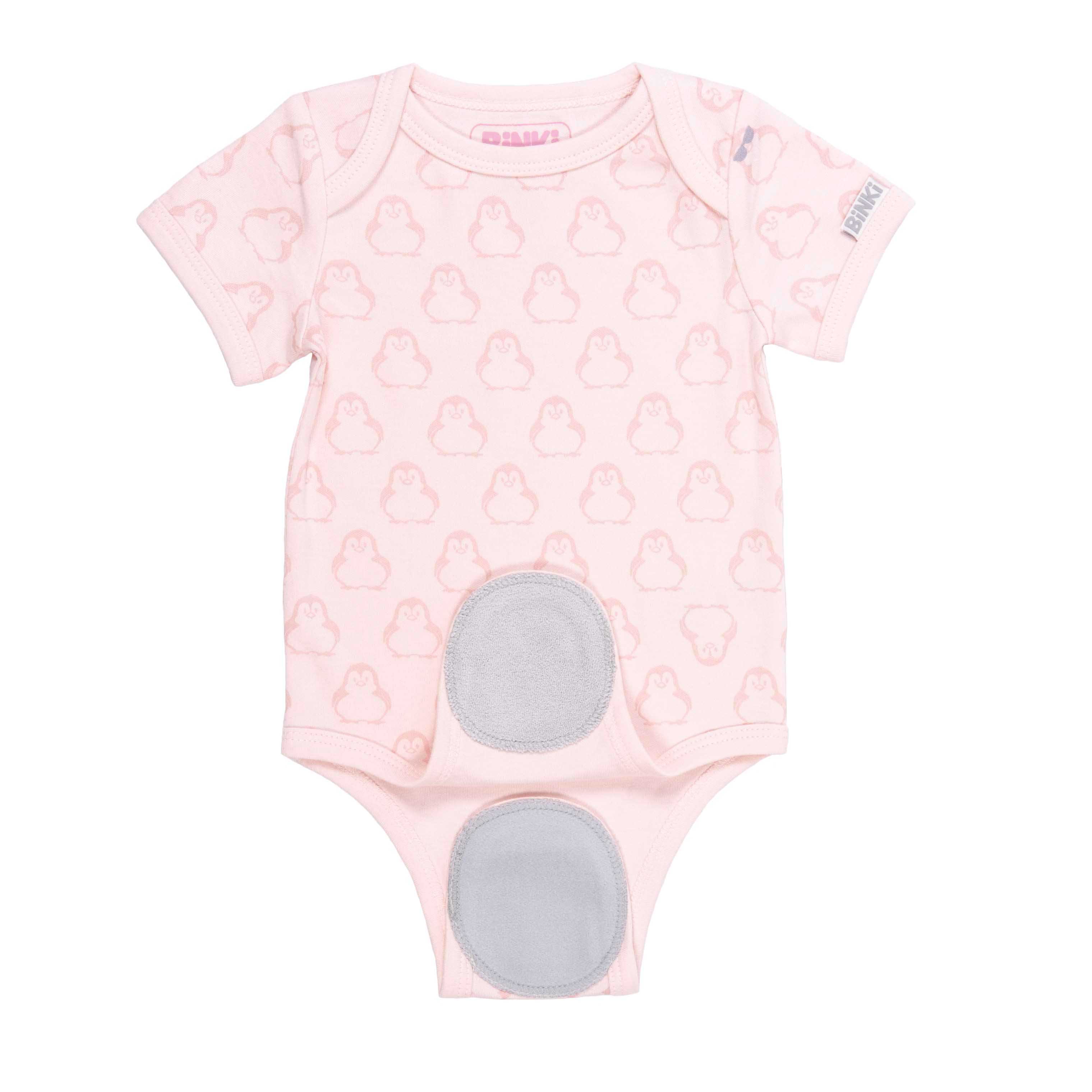Bodysuit Shortsleeve Penguin - Pink