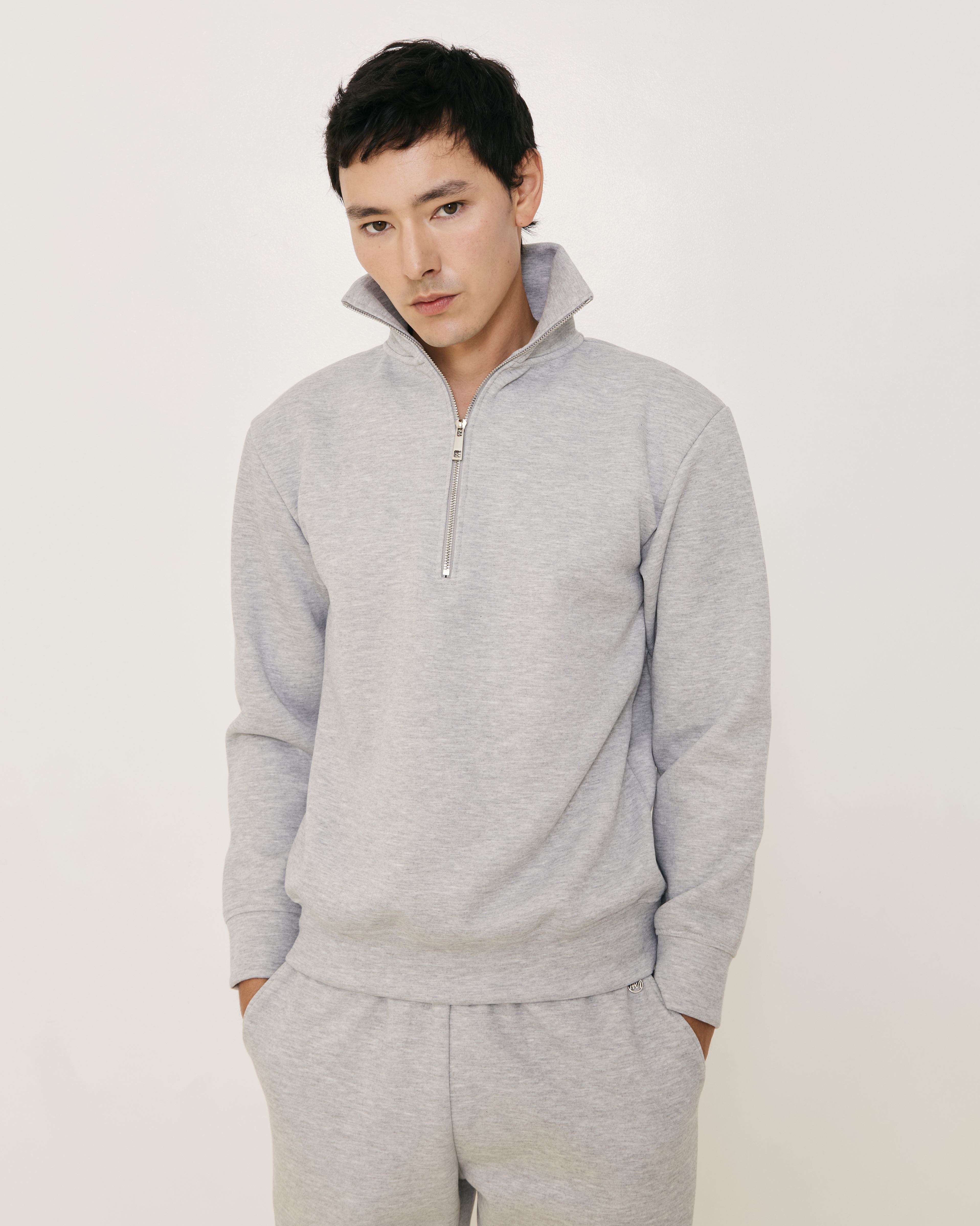Grey Zippered Sweater