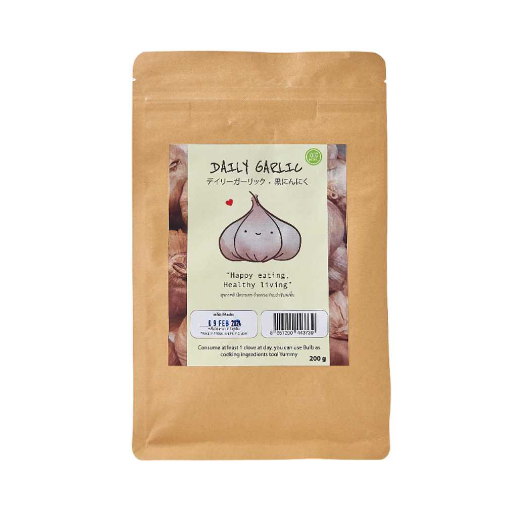 FG26005 กระเทียมดำ-หัว Black Garlic-Bulb 200g