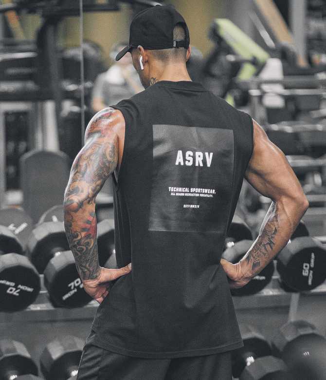 เสื้อแขนกุด ASRV #1 ผ้าคอตตอน ใส่ออกกำลังกาย ไม่อมเหงื่อ ผ้านิ่มใส่สบาย ระบายอากาศได้ดี
