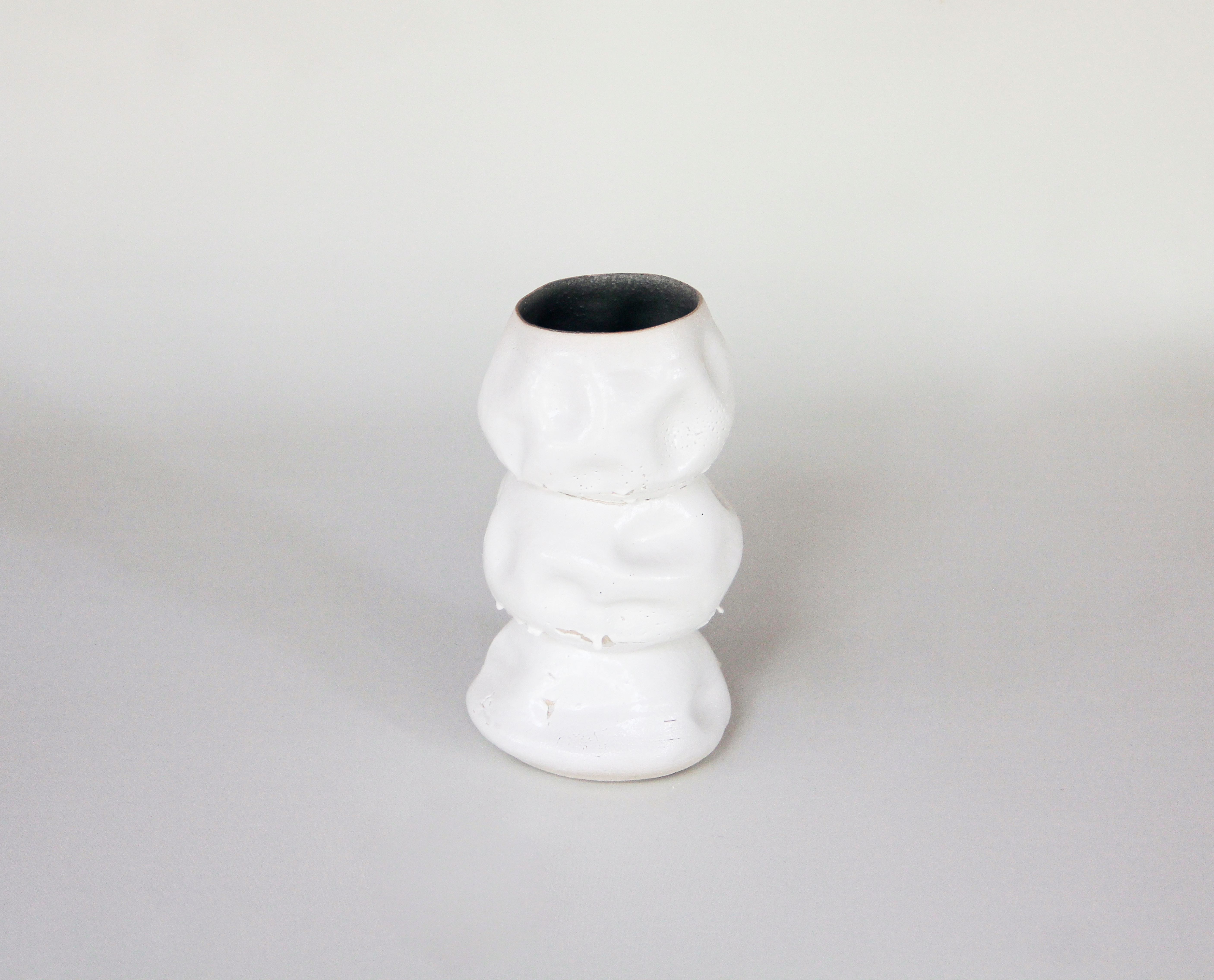 White Layer Melting Bubble Vase