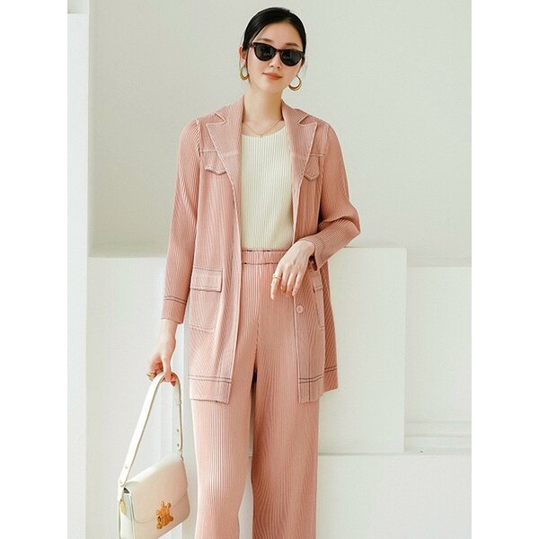 ปรับราคาลง!! 2MUAY รุ่น GJO5096 เสื้อคลุมพลีทคุณภาพ THICK COLLAR BUTTON FRONT PLEATED JACKET / CA...