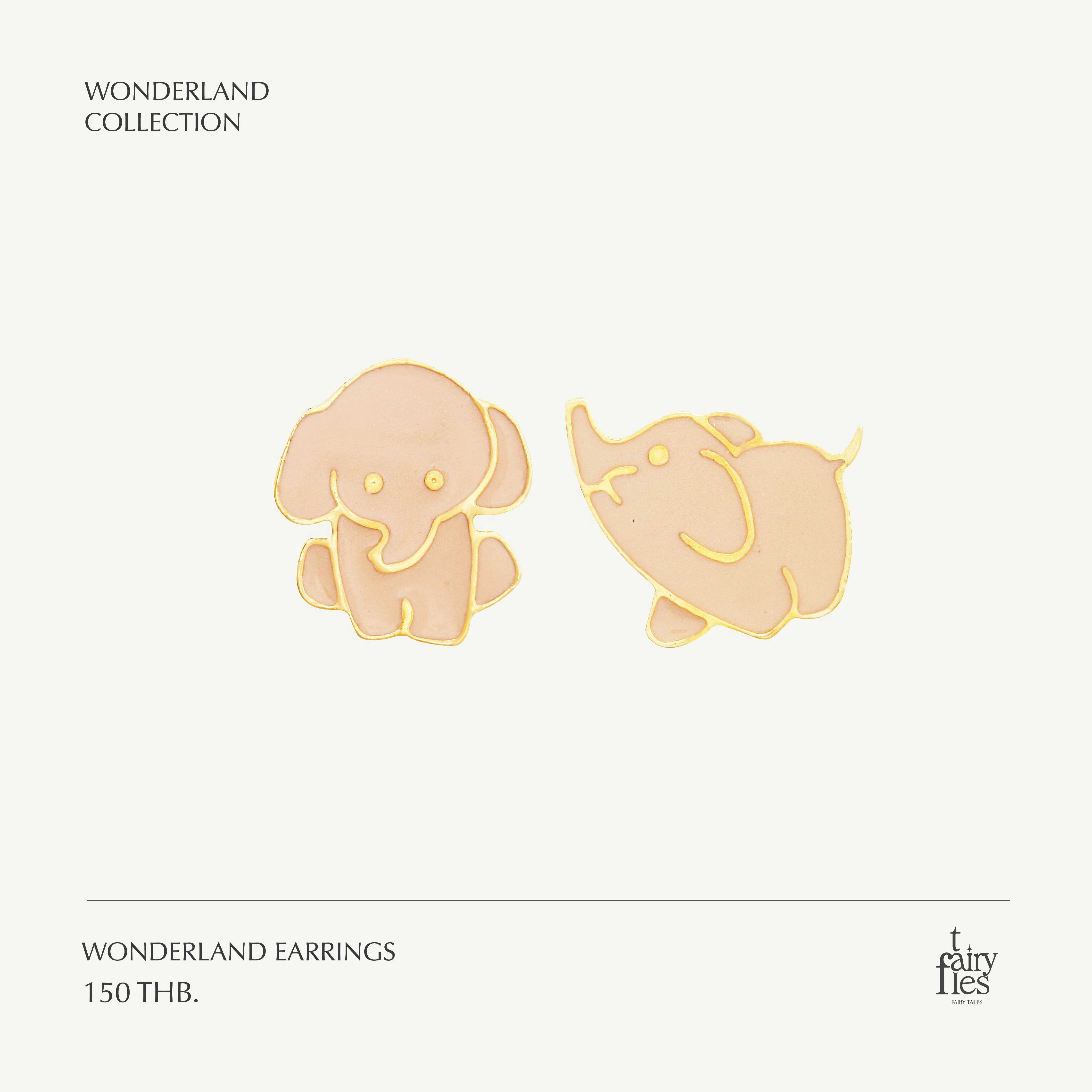 Wonderland Earrings/ต่างหูแฟชั่น แฟนซี ช้าง