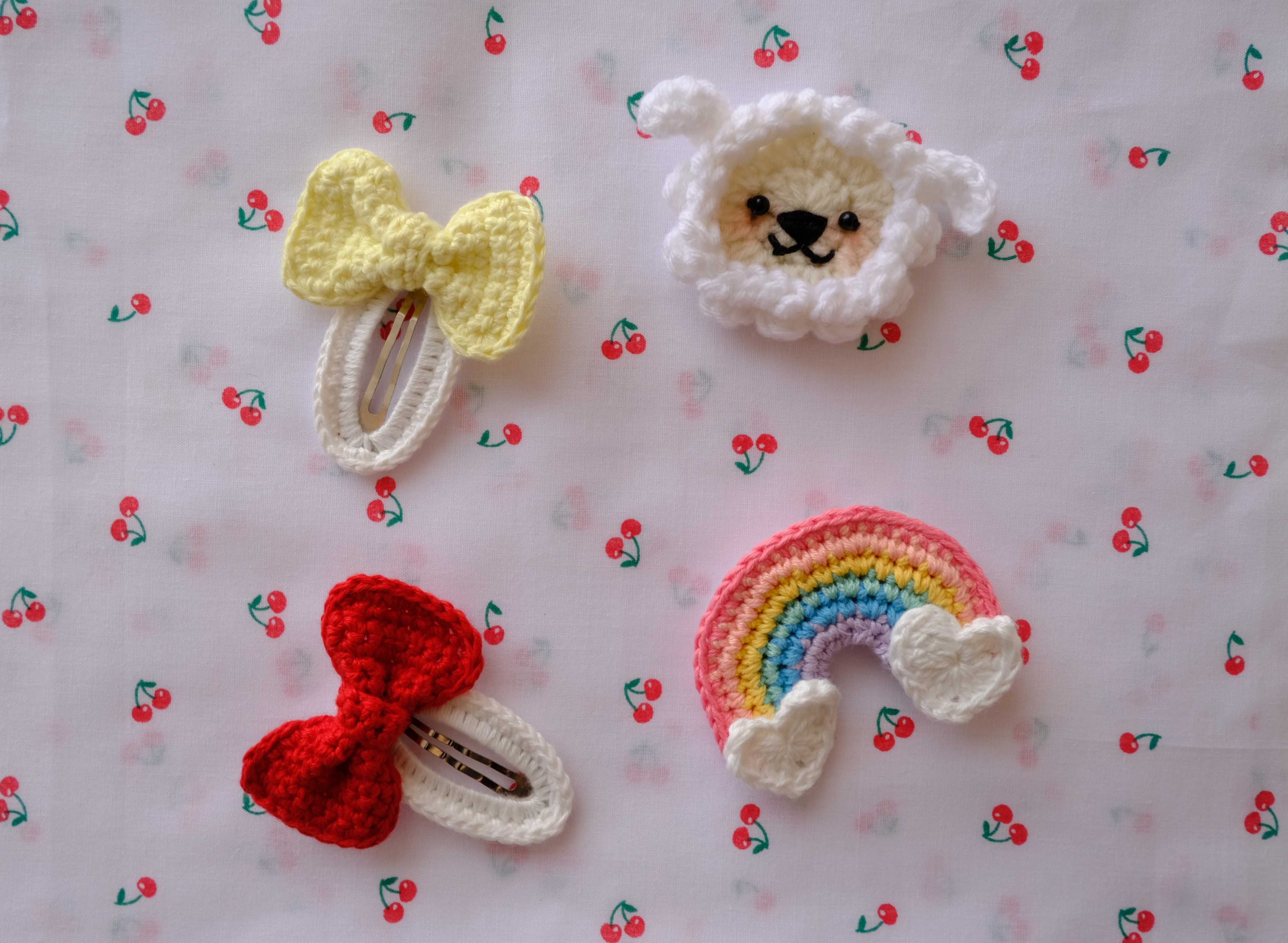 NEW Crochet Hair Clip 🌈🐑🎀