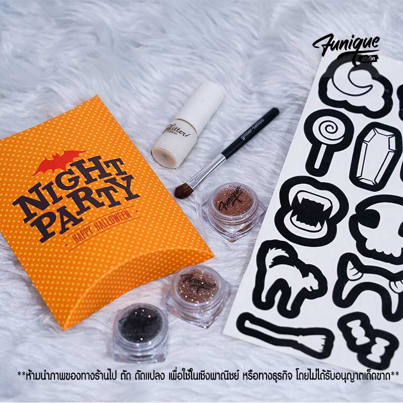 HALLOWEEN PARTY NIGHT PARTY 1  SET DIY เพ้นท์หน้าเพ้นท์ตัว เด็กๆทำได้