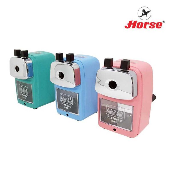 เครื่องเหลาดินสอ กบเหลาดินสอ ตราม้า H-620 ปรับความแหลมได้ 5 ระดับ คละสี / 1ตัว