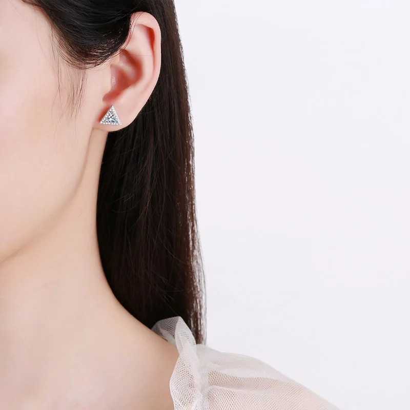triangle diamond earrings