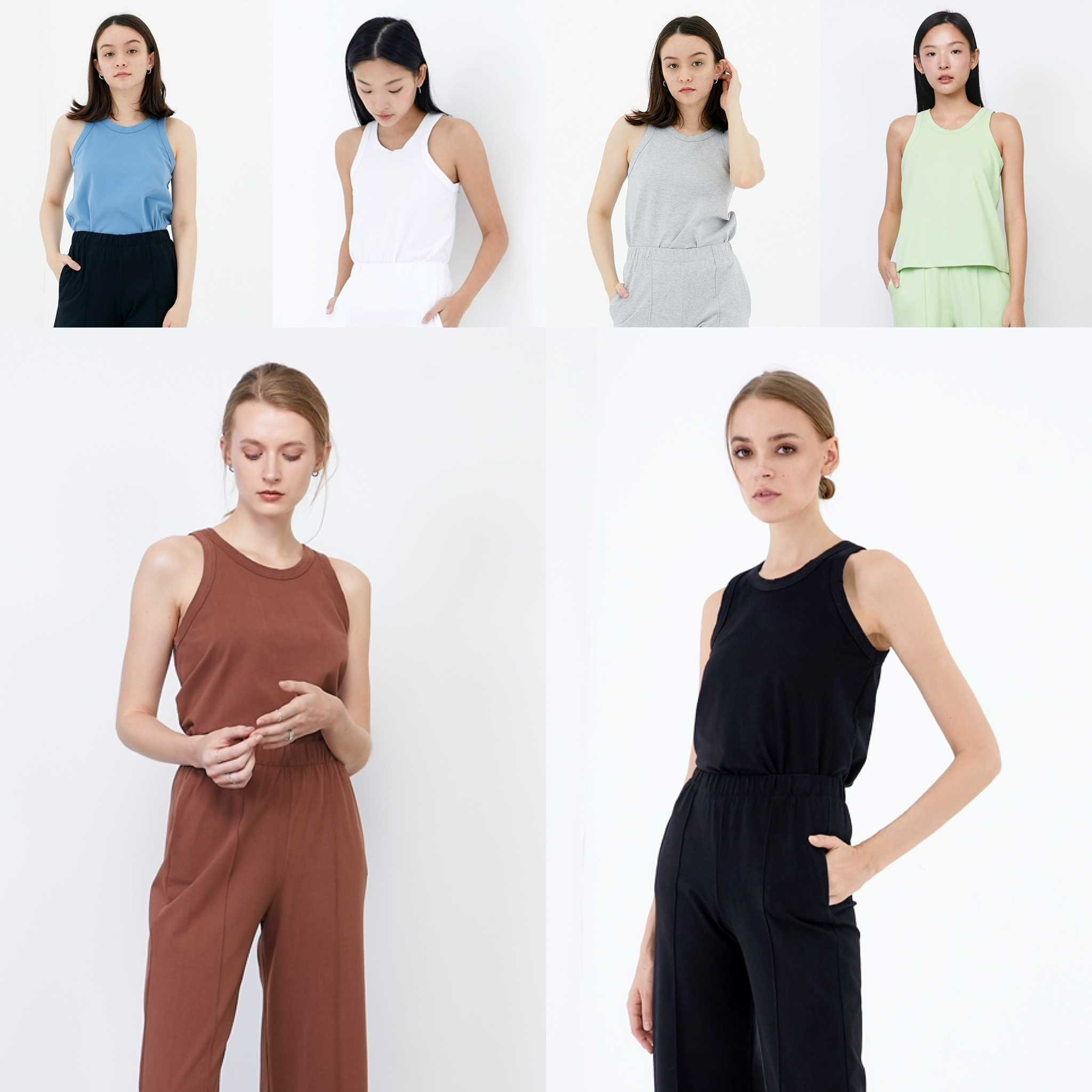 picht North high neck tank เสื้อกล้ามคอสูง ผ้าพรีเมี่ยมคอตตอนนุ่ม (LuxeLounge Collection)