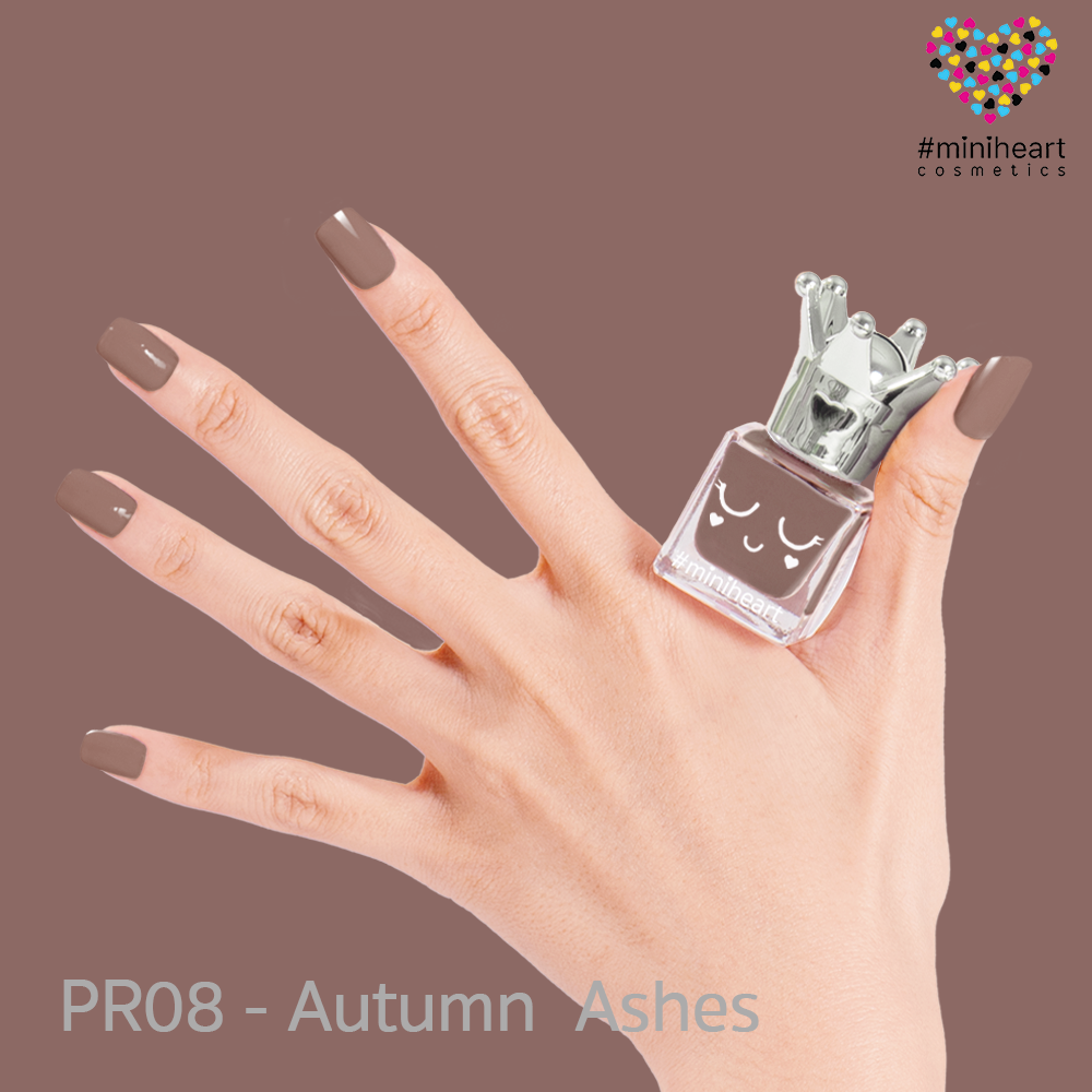 สีทาเล็บ Miniheart สูตรพรีเมียม PR08 - Autumn Ashes