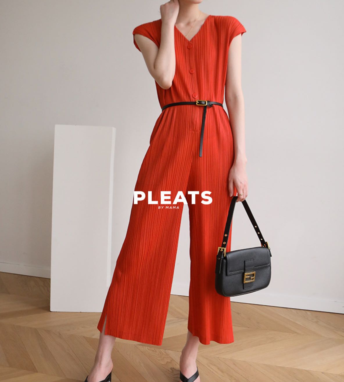 PLEATS JUMPSUIT JS002