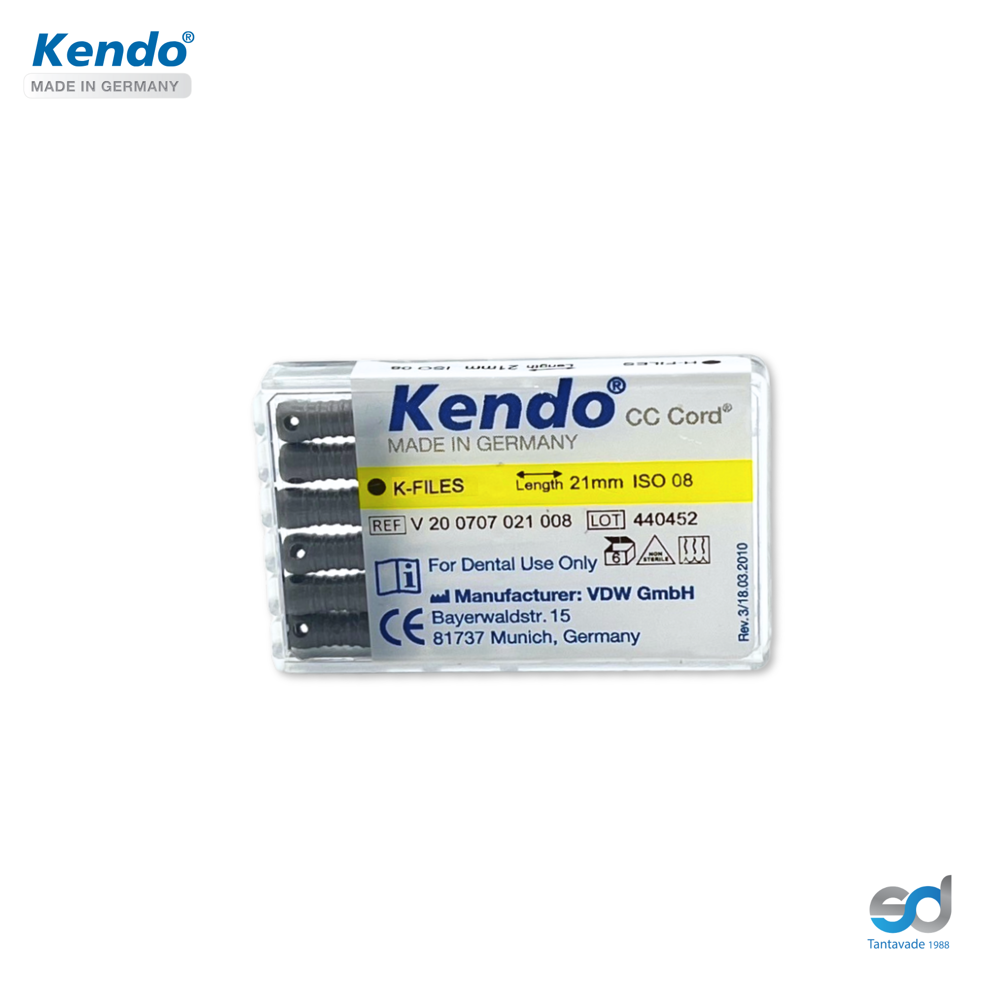 KENDO K-File 21mm. #08 (6pcs.)