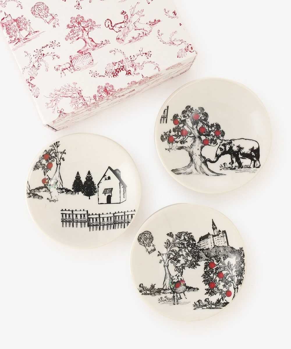 (พรีออเดอร์) Set of 3 mini plates in a special box / gobe stamp