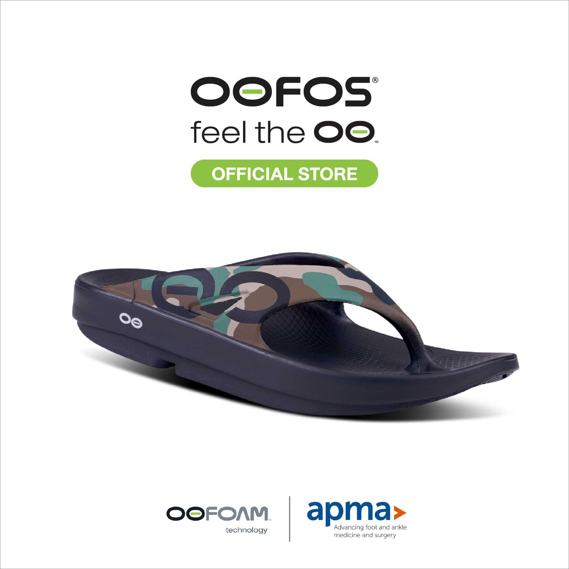 OOriginal Sport Woodland Camo - รองเท้าเพื่อการฟื้นฟู (สินค้าโปรโมชั่น รับคืนไม่รับเปลี่ยน)
