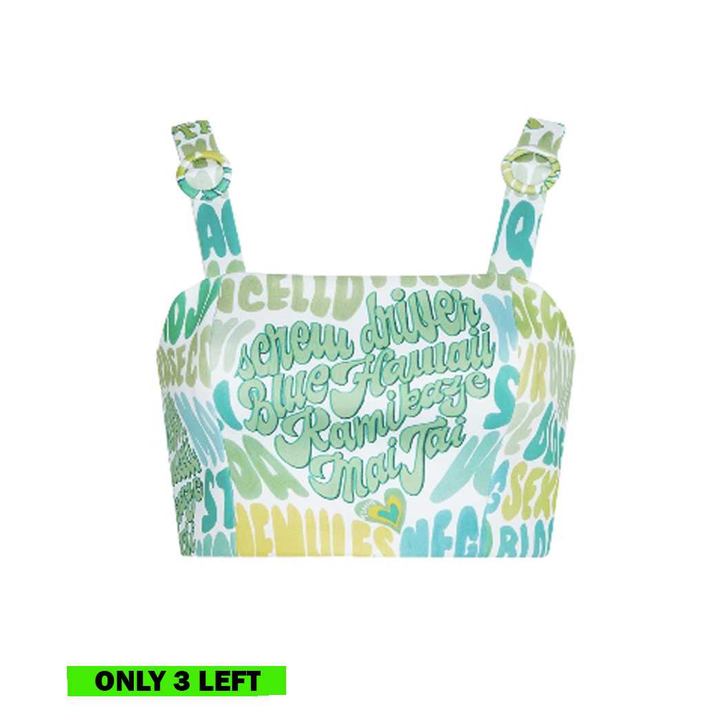 DRUNK IN LOVE BRA TOP – GREEN