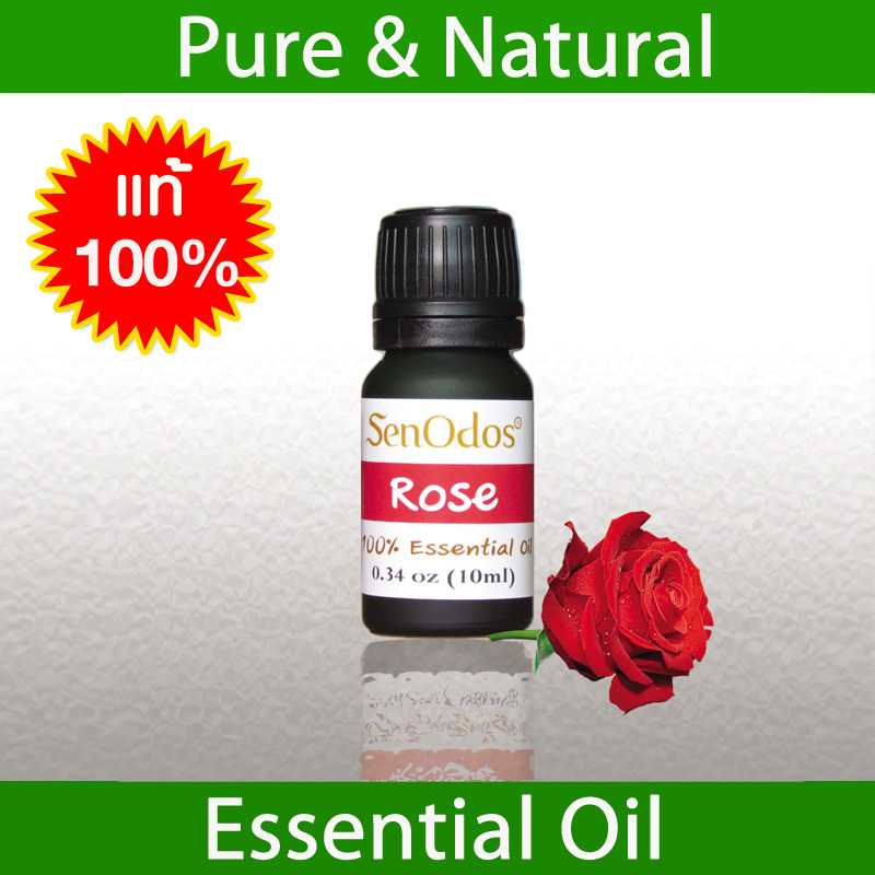 น้ำมันหอมระเหยแท้ 100%  กลิ่นกุหลาบ Rose 100% Pure Essential Oil 10 ml.