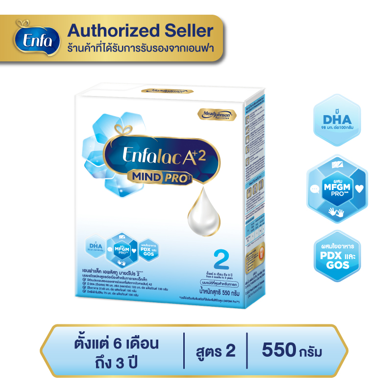 นมเอนฟาโกร สมาร์ทพลัส สูตร 3 600 กรัม รสจืด Enfagrow Smart+ 3 นม เอนฟา แล็ค นมผง Enfa lac