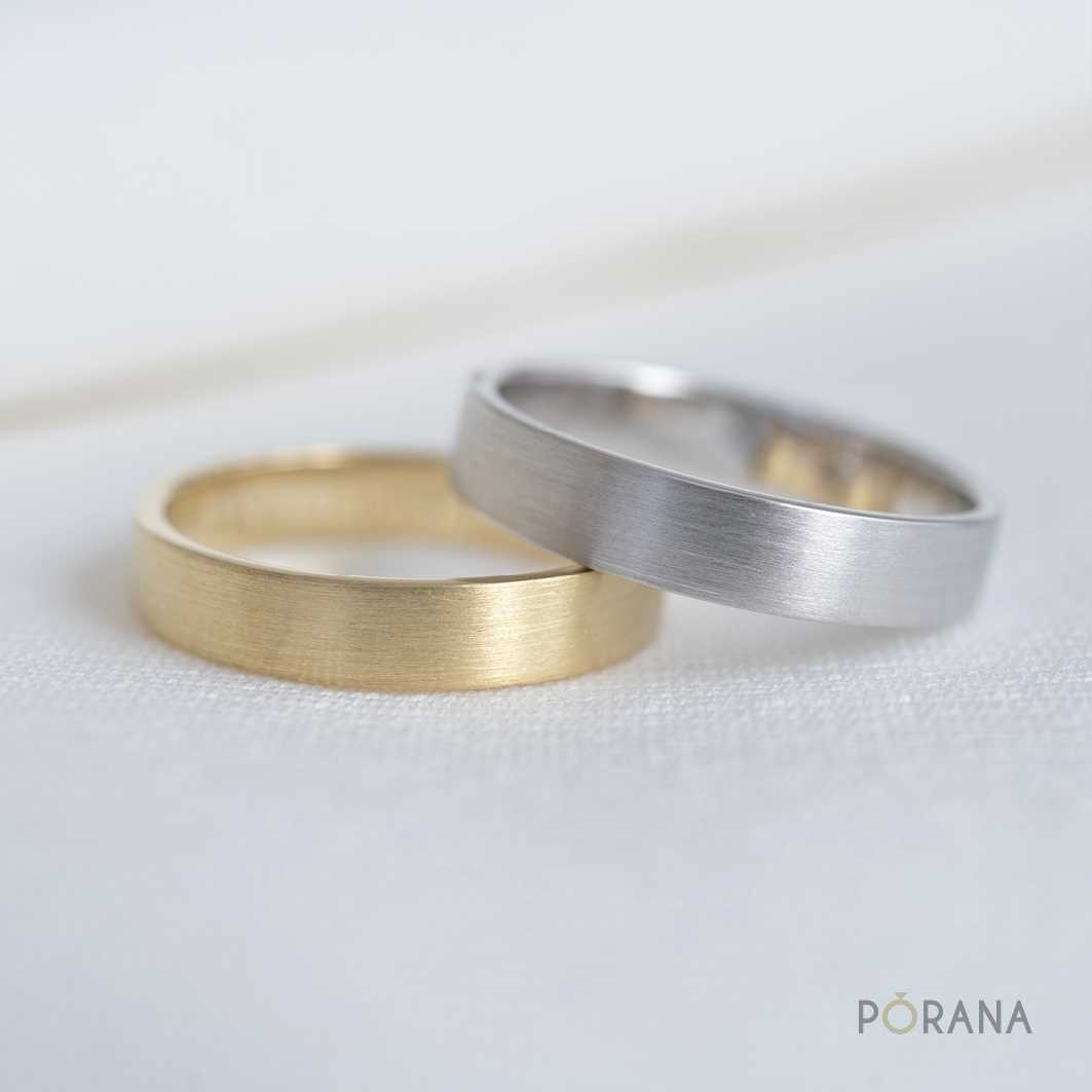 Classic and simple wedding ring 4mm, flat type, แหวนเกลี้ยงทรงแบน [R0002]