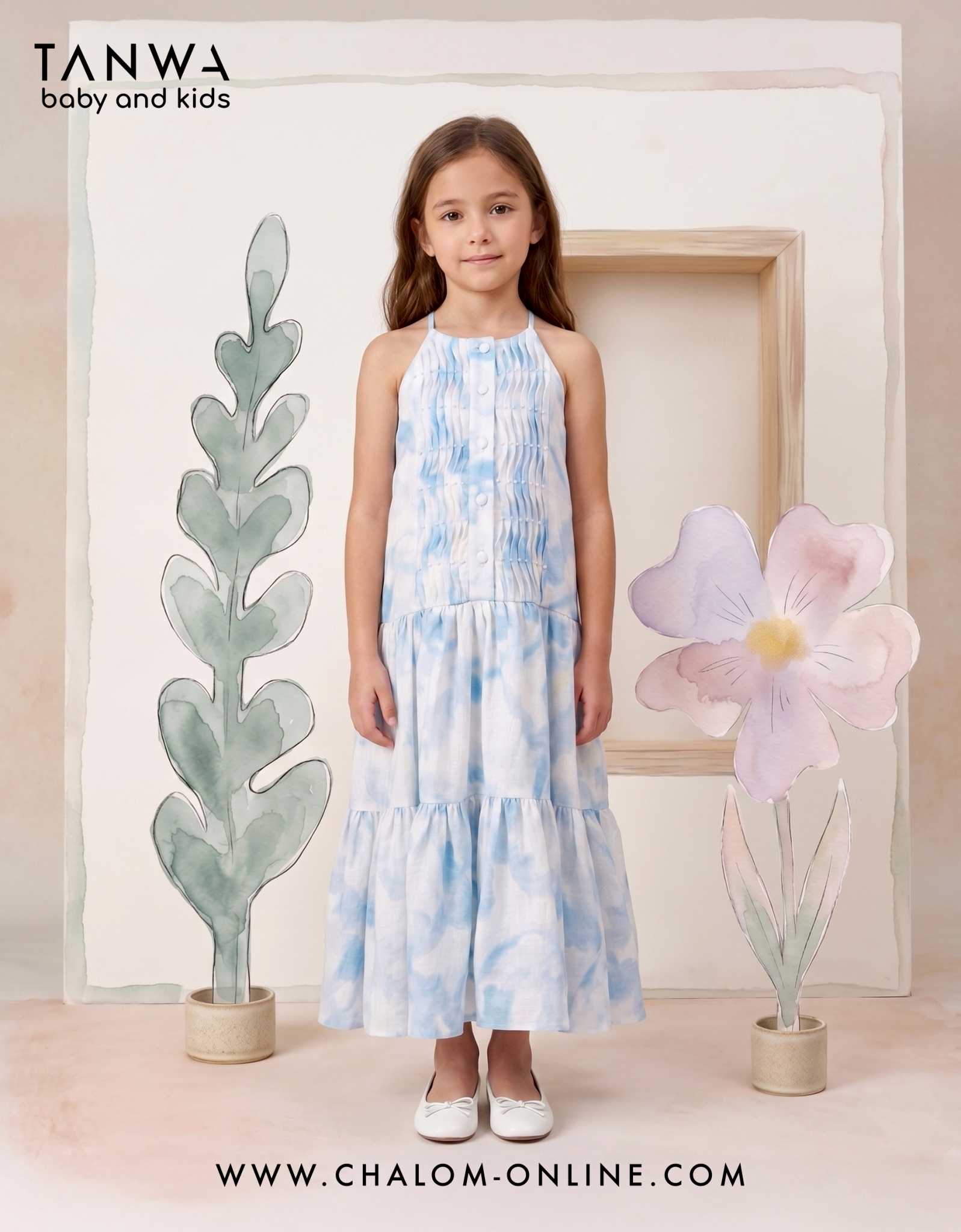 𝐂𝐡𝐞𝐫𝐢 𝐏 ชุดเดรสกระโปรง (5Y-12Y) : MS TP 647 CP14