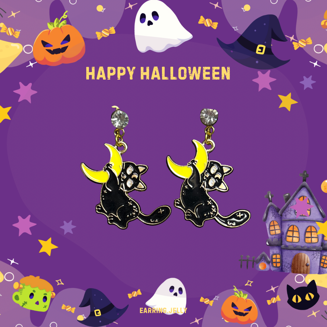 HA ต่างหูหนีบ Halloween แป้นสกรู