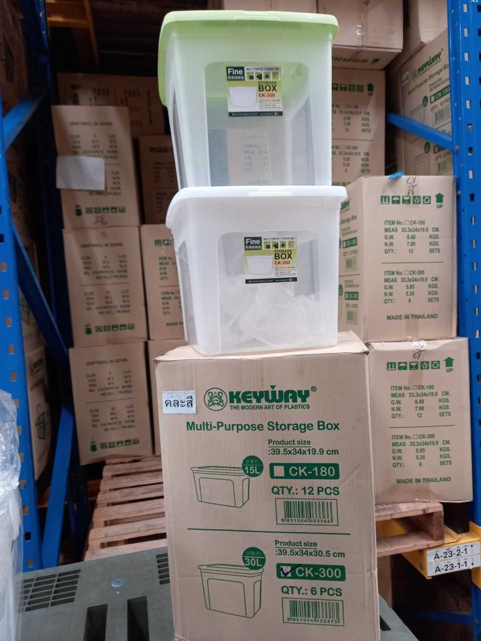 กล่องอเนกประสงค์มีฝาปิด  CK-300 GW บรรจุ6ชิ้น/ลัง