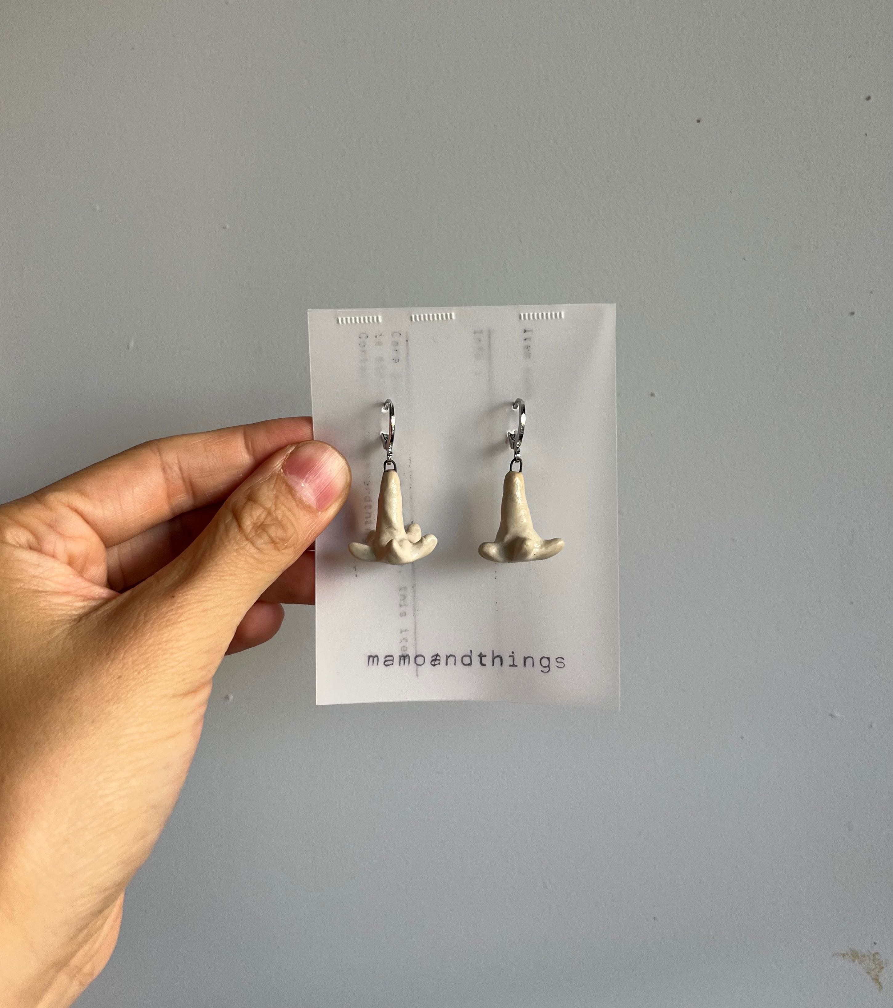 Orange jasmine earrings #E004