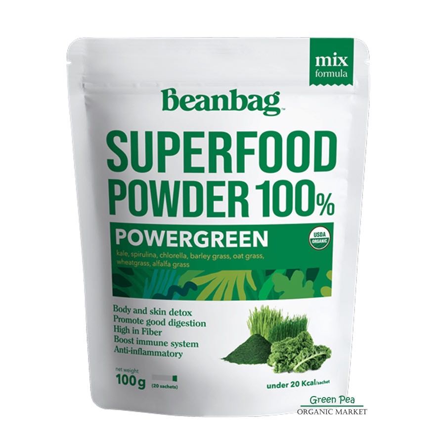 BEANBAG  Power Green smoothies 100g  Super food Organic
