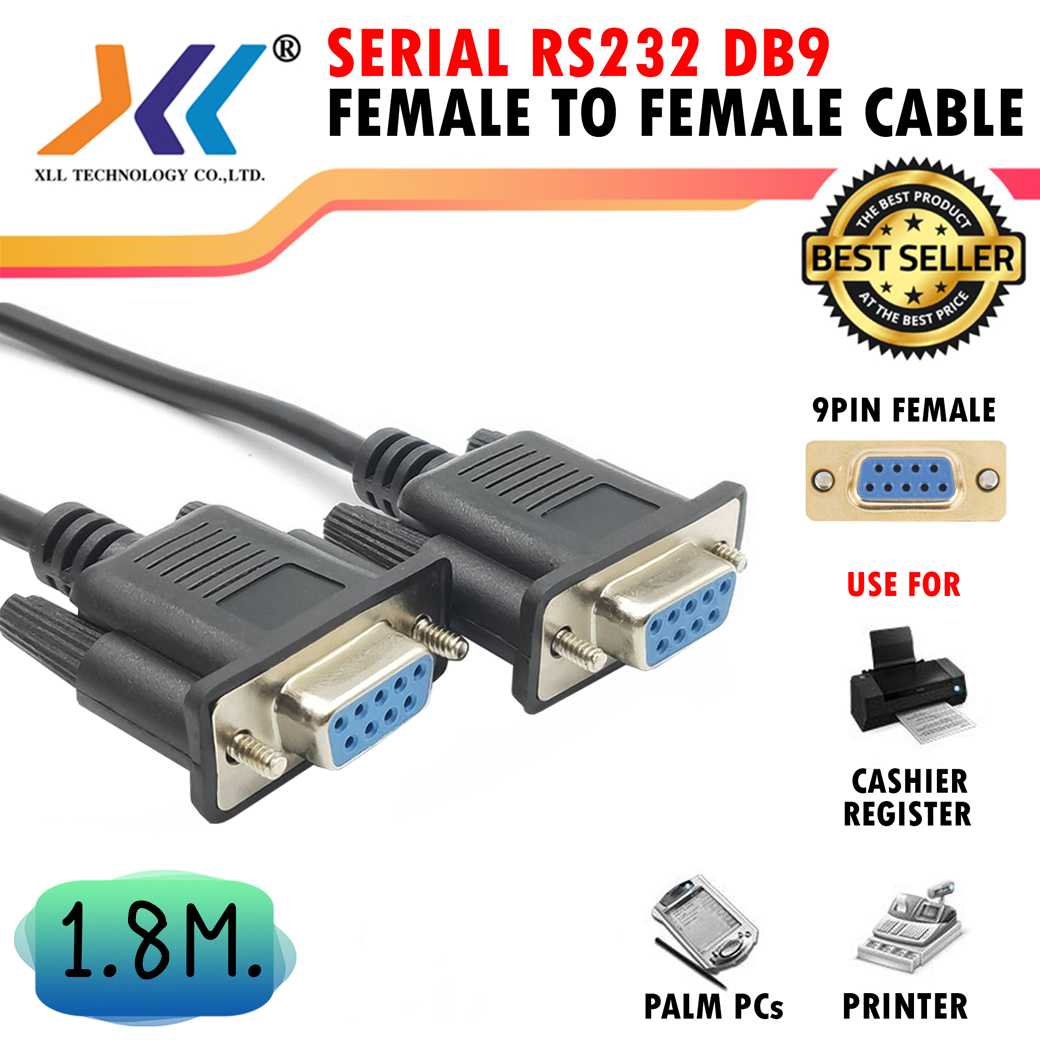 สาย VGA RS232 9PIN Female to Female 1.8 เมตร ▷สายแบบต่อตรง