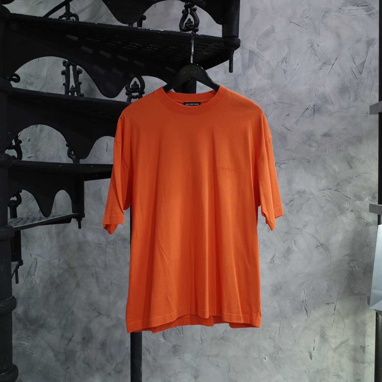 BALENCIAGA LOGO ORANGE T-SHIRT