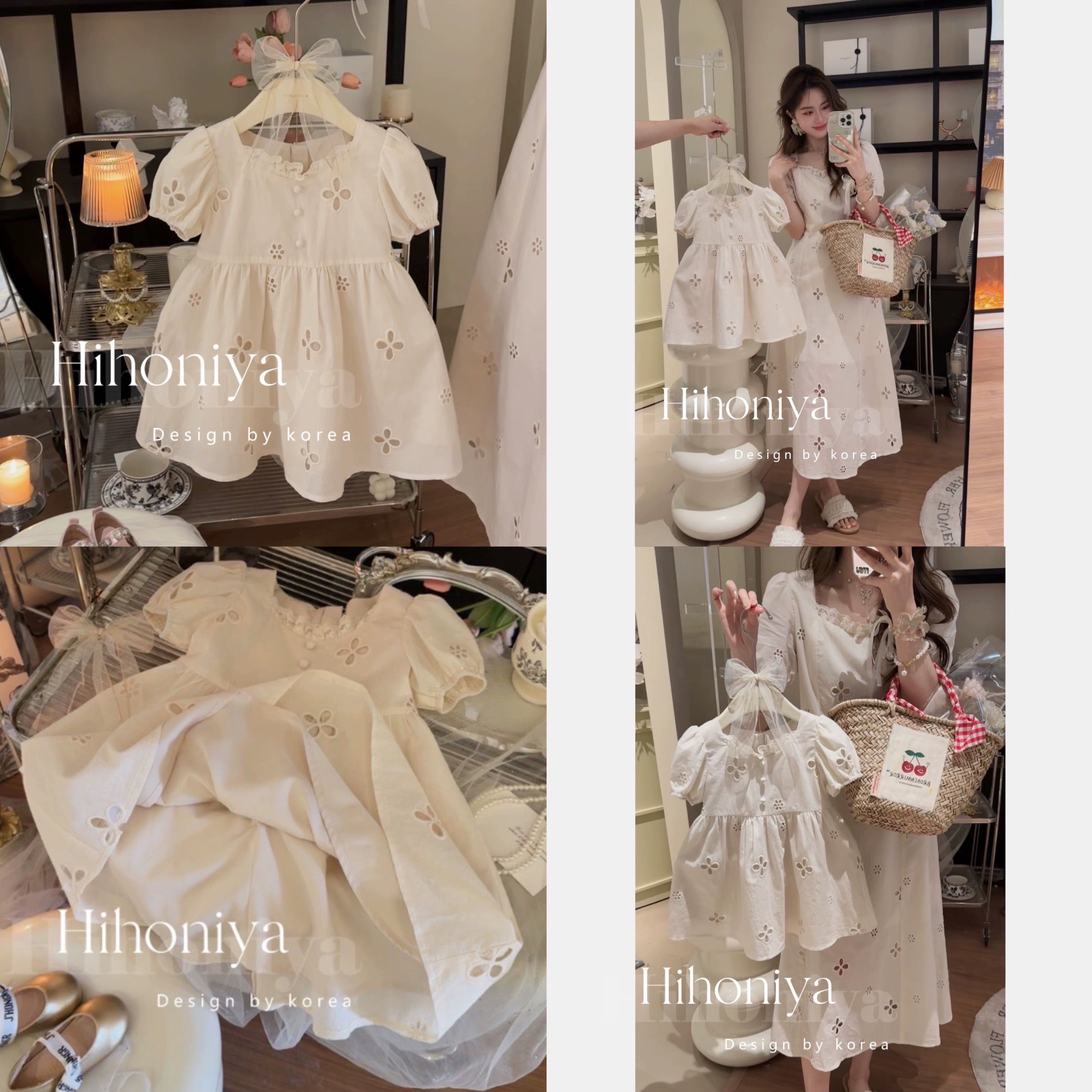 Pre order 12-18วัน เดรสลูกไม้ แม่-ลูก