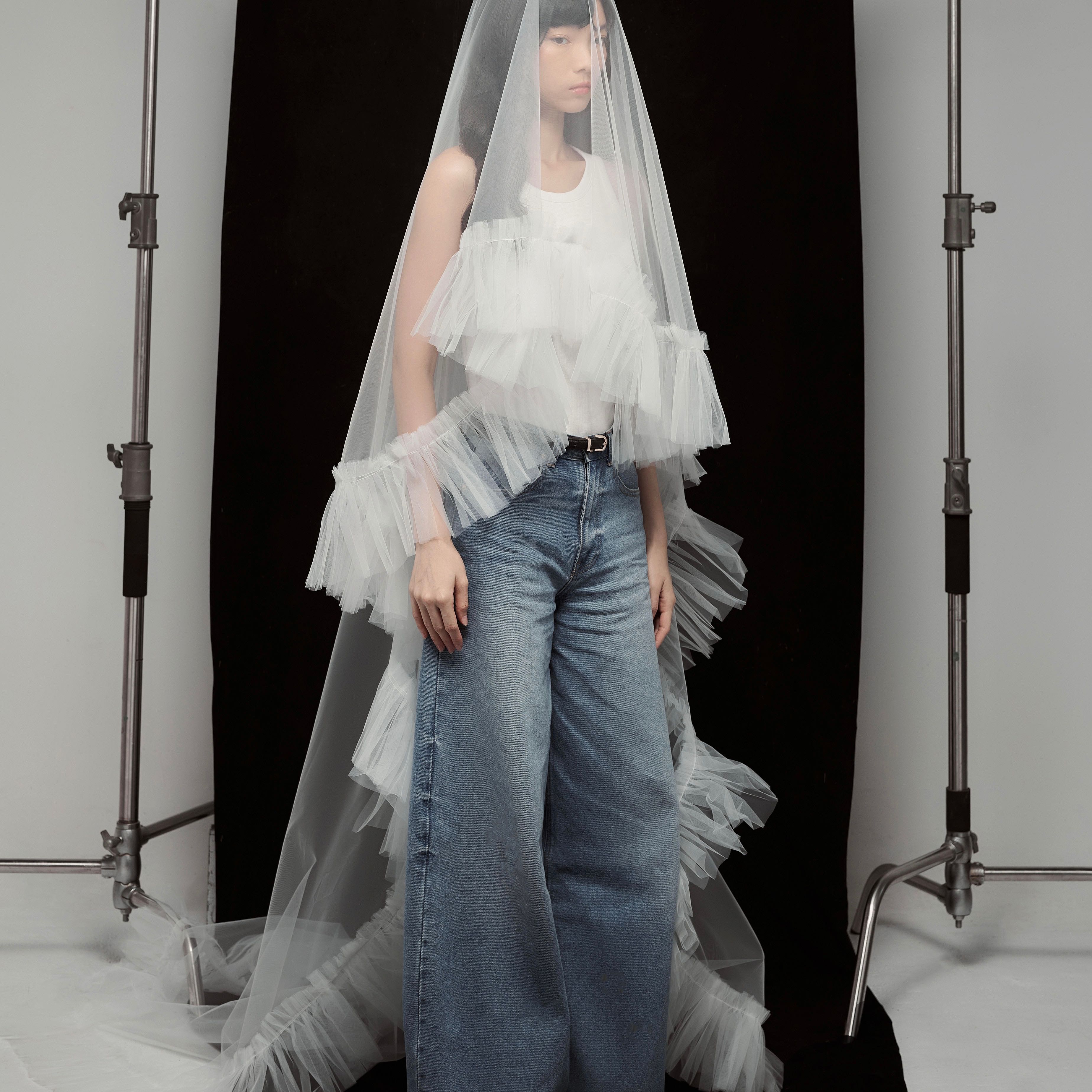 Amondi veil ruffled 200 cm(พร้อมส่ง)