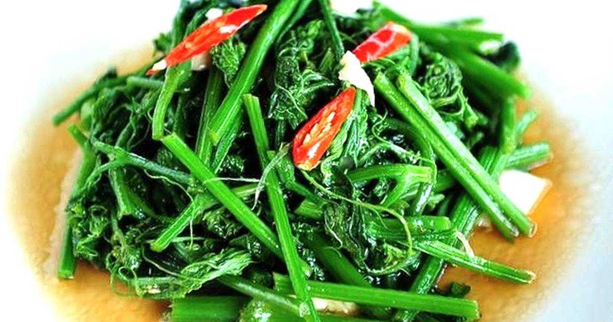ยอดมะระไฟแดง Stir Fried Chayote leaf