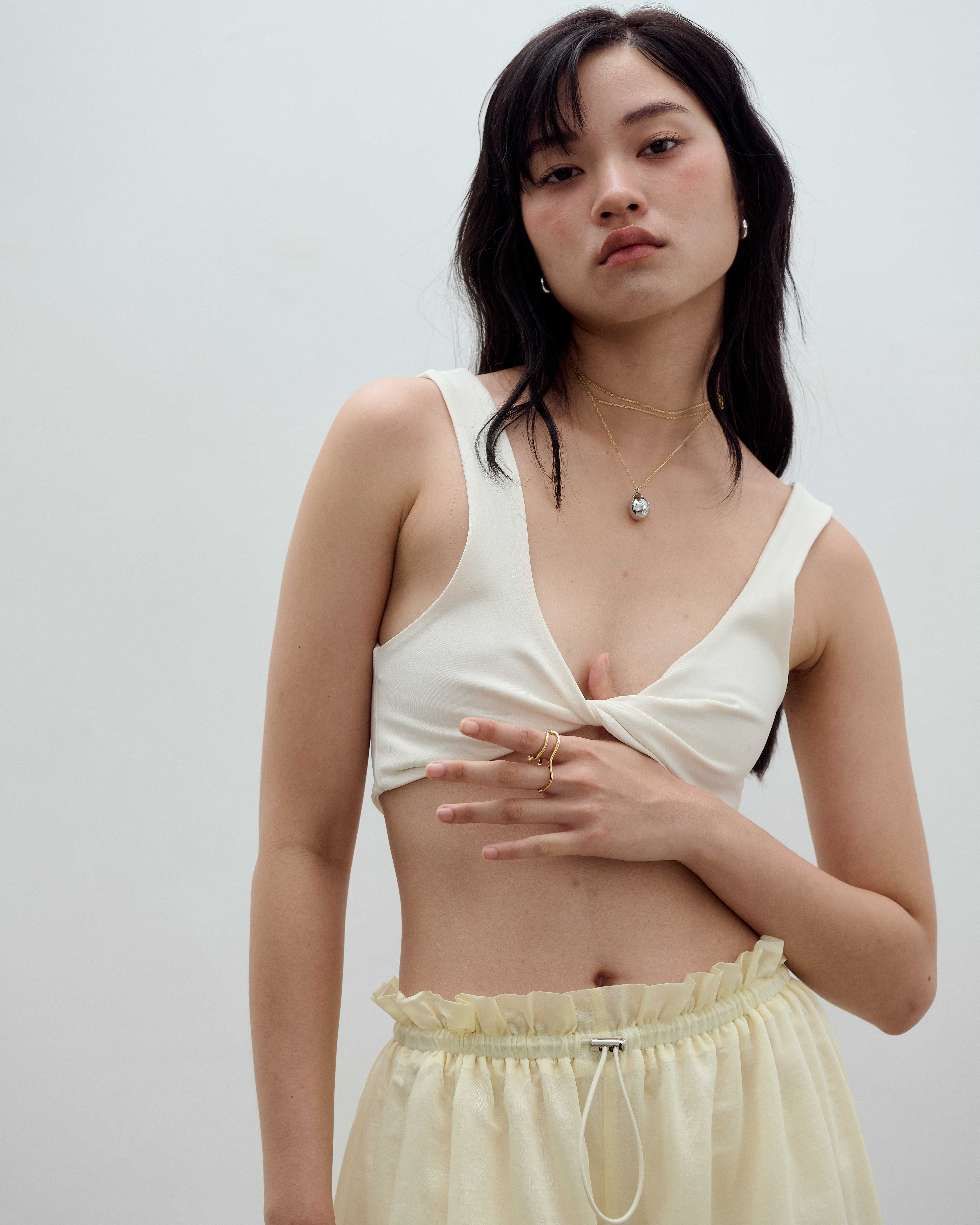 H.053 - Twist Bra Top - Cream