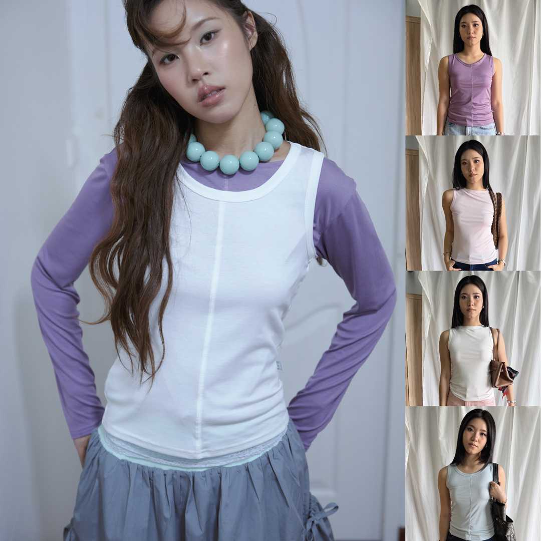 (PLS.,) PLS002 tank | เสื้อแขนกุด สามารถสลับใส่ได้ หน้า/หลัง