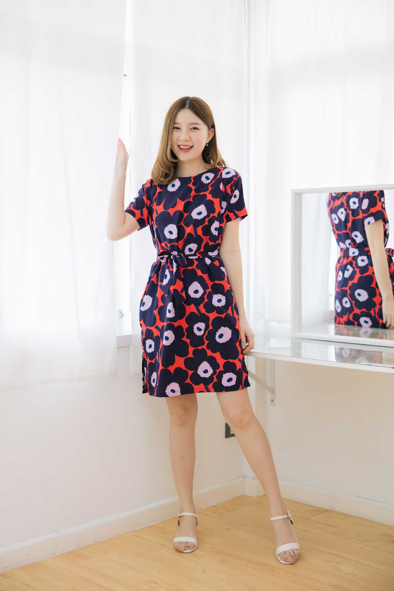 ชุดให้นม Purple  makko  basic dress