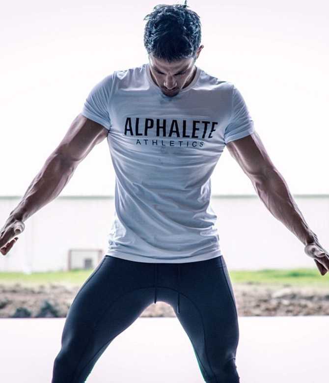 เสื้อแขนสั้น ALPHALETE #2 / ผ้าคอตตอนยืด ใส่ออกกำลังกาย ผ้านิ่มใส่สบาย ระบายอากาศได้ดี