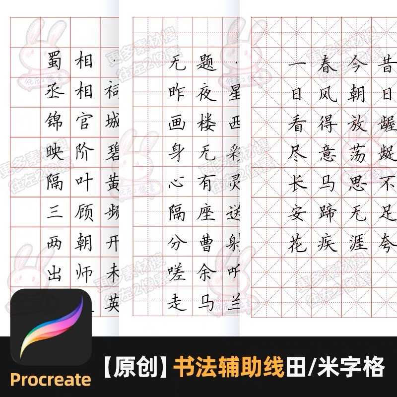 BPAP019 Procreate บรัชกระดาษ คัดจีน 8 บรัช