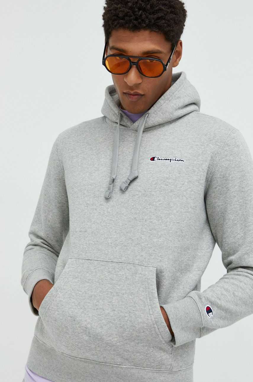 CHAMPION ROCHESTER 1919SMALL SCRIPT LOGO EMBROIDERY FLEECE HOODIE