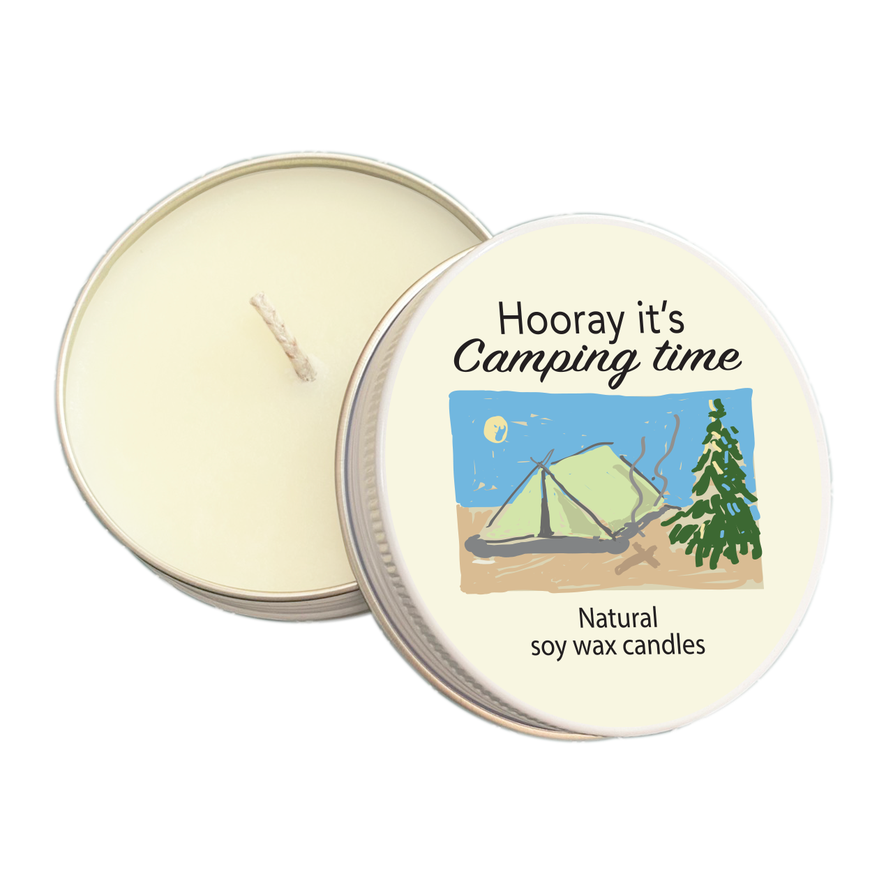 Summerstuff.marine - SOY WAX CANDLES กลิ่น HOORAY IT'S CAMPING TIME (60 g) - เทียนหอมไขถั่วเหลือง