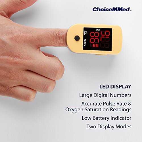 ChoiceMMed เครื่องวัดออกซิเจนที่ปลายนิ้ว Fingertip Pulse Oximeter รุ่น CM-MD300C1