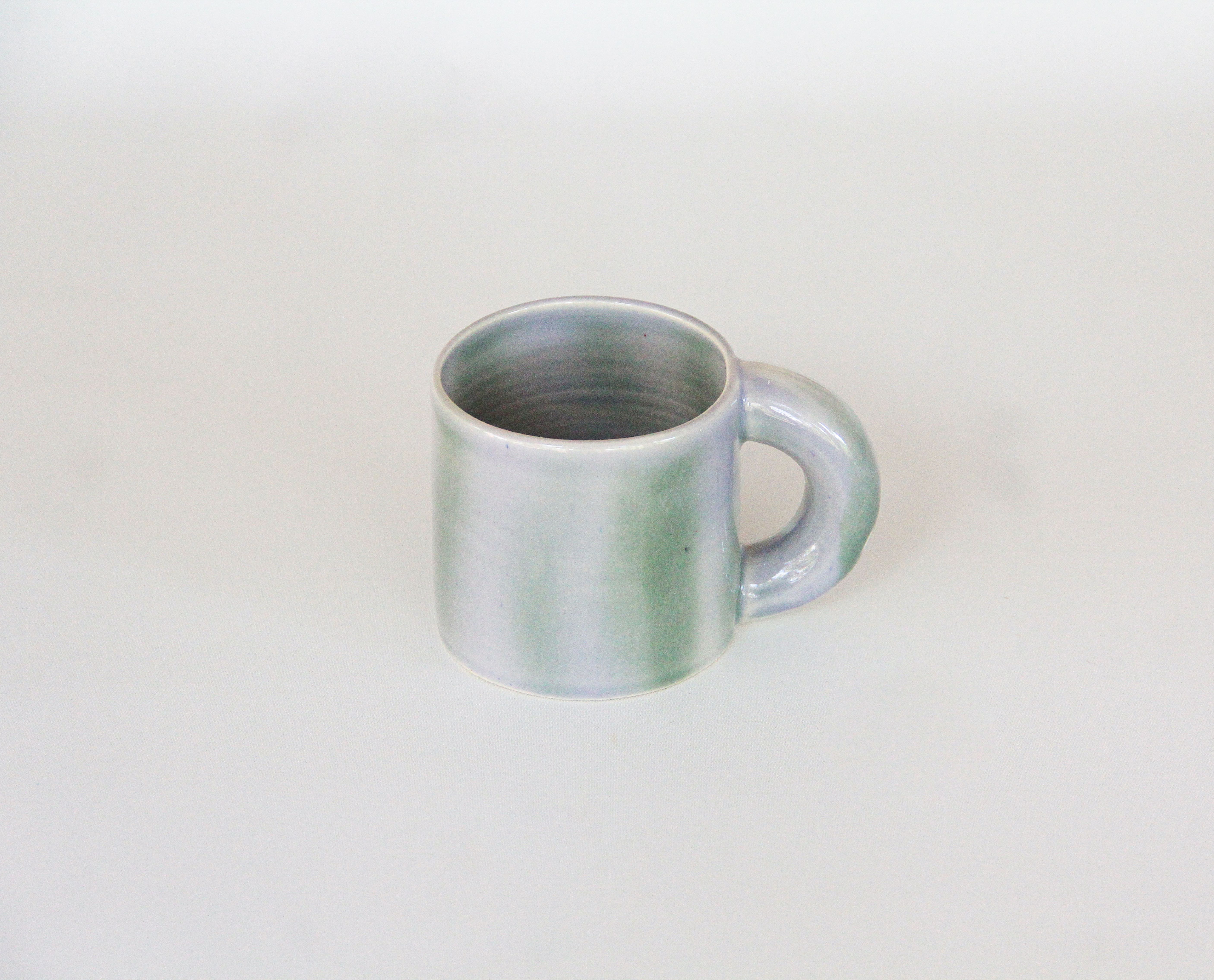Lilac Grey and Posy Green Mug